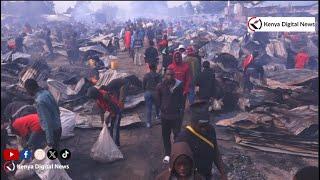 BREAKING NEWS 4 Die as MASSIVE Inferno Razes Down Toi Market in Kibera Toi Market fire