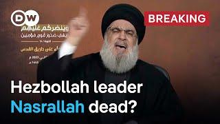 Breaking Hezbollah leader Hassan Nasrallah killed in Beirut strike Israeli military says  DW News