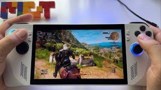 The Witcher 3 Wild Hunt  Asus Rog ALLY gameplay  testing all graphics  charger - no charger