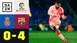 Mit Lionel Messis Doppelpack zu Derby-Kantersieg Espanyol - FC Barcelona 04  LaLiga  Highlights