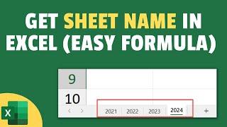 Get the Sheet Name in Excel Easy formula