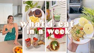 WHAT I EAT IN A WEEK healthy breakfast lunch + dinner ideas high protein & whole-food 