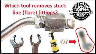 How to remove a stuck rusty or damaged flare nut or line nut.