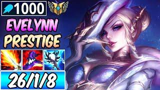 S+ FULL AP ONE-SHOT EVELYNN JUNGLE  Build & Runes  PRESTIGE HIGH NOON EVELYNN  League of Legends