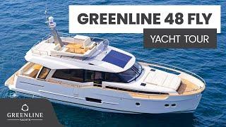 POV Electric Yacht Tour of the hybrid Greenline 48 Fly at Dusseldorf Boat Show 2024  4K & 60FPS