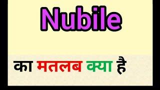 Nubile meaning in hindi  nubile ka Matlab kya hota hai  word meaning English to hindi