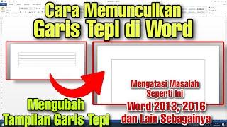 Cara Memunculkan Garis Tepi di Word 2013 dan Mengaturnya Sesuai Standar yang Rapi