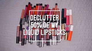 Decluttering 50% of My Liquid Lipsticks almost - Part 1  sofiealexandrahearts