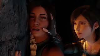 3D Lesbian Game Lara Croft and Tifa Lochart - Tomb Raider and Final Fantasy 7