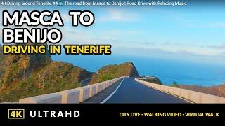 4K Driving in Tenerife -   Masca to Benijo - Scenic road from