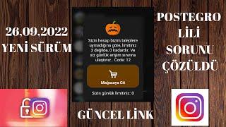 POSTEGRO LİLİ GÜNLÜK LİMİT O HATASI ÇÖZÜMÜ İNSTAGRAM GİZLİ HESAP GÖRME