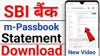 Sbi bank statement download online 2023  sbi m passbook download online  sbi bank statement