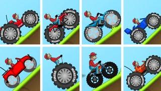 HILL CLIMB RACING - ALL MEGA TIRES VEHICLES