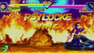 Marvel vs Capcom - Marvel Super Heroes Psylocke Playthrough