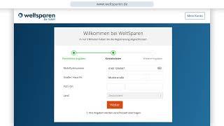 Wie funktioniert die Registrierung bei WeltSparen?