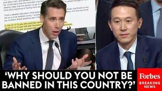 FIERY Josh Hawley Piteously Grills TikToks CEO At Senate Hearing On Online Child Safety