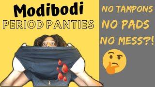 MODIBODI PERIOD PANTIES HONEST REVIEW  *WARNING REAL BLOOD*  REAL TRY-ON