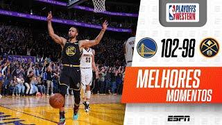 NBA PLAYOFFS CURRY BRILHA WARRIORS CASTIGAM NUGGETS E FECHAM A SÉRIE