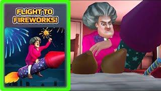 Scary Teacher 3D  miss T FLIGHT TO FIREWORKS Walkthrough iOS Android