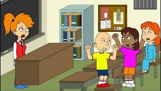 Caillou starts a fight with Dora at school an gets grounded Request