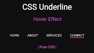 Cool Underline CSS Hover effect HTML & CSS  Pure CSS  Code Genesis 