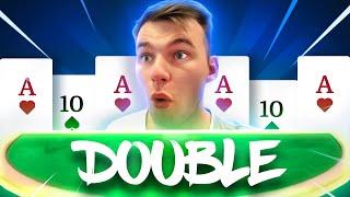 THE CRAZIEST DOUBLES YOULL EVER SEE ON BLACKJACK