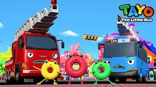 Lets help the fire truck Donuts  Fire Truck Song  Tayo Rescue Team Song  Tayo the Little Bus