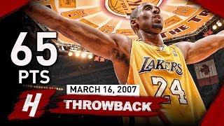 Kobe Bryant EPIC Full Highlights vs Trail Blazers 2007.03.16 - UNREAL 65 Points CLUTCH MODE