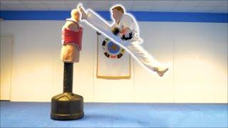 Taekwondo Training on the BOB XL  Martial Arts Kicking Sampler  Ginger Ninja Trickster