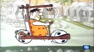 The Flintstones cartoon - Fred Flintstones car