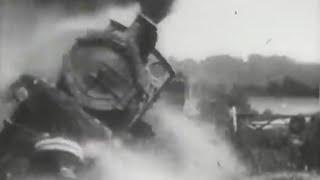 Vintage railway film clip - The Wrecker silent film - 1929