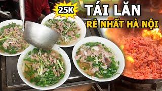 Phở Tái Lăn 25k Không Mỳ Chính Rẻ Nhất Hà Nội #phohanoi