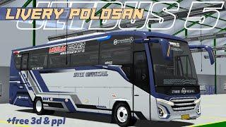 SHARE 3D & LIVERY POLOSAN MOD JETBUS 5 MEDIUM THIEN  FREE PPL LIVERY  BUSSID V4.1.2