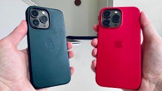 Apple Leather Case vs Apple Silicone Case on iPhone 13 Pro  Which is better? #iphone13pro