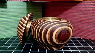 Woodturning  SpectraPly Lidded Box