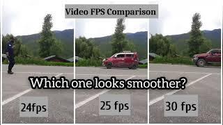 Video Frame Rate Comparison. 24fps 25fps and 30fps. Smart Phone Camera Recording.