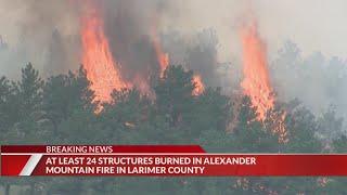 2 dozen structures burned in Alexander Mountain Fire