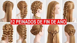 12 PEINADOS BONITOS y RÁPIDOS para NAVIDAD Y FIN de AÑO 2024  Easy Hairstyles