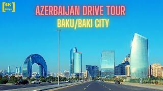 4K 60fps Azerbaijan Drive Tour  Driving in Baku  Bakı  City