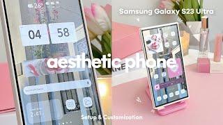 how to make your android phone aesthetic   Samsung Galaxy S23 Ultra   setup & customization 