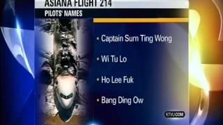 News Anchor Reads Prank Asiana Pilots Names on Air