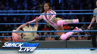 Charlotte Flair Becky Lynch & Naomi vs. The Riott Squad SmackDown LIVE Jan. 16 2018