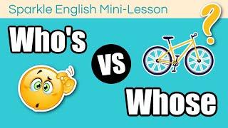 Whos VS Whose What is the difference between whos and whose?  ESL Homonyms & Homophones Lesson