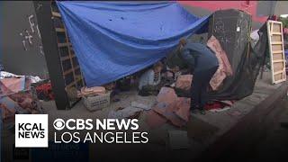 Inside Safe operation offers temporary housing to more than 30 people at encampment in Hollywood