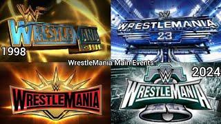 All Of WrestleMania Main Event Match Card Complition 1998-2024