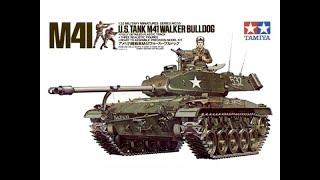 Tamiya 135 M41 Walker Bulldog U.S. Tank..Plastic Kit Build & Review.