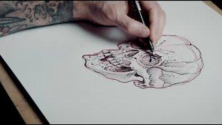 Chris Garvers Japanese Skull Tutorial  Tattoodo  Art Class