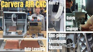 Makera Carvera AIR CNC Quick Preview The 2nd Best Desktop CNC Auto Tool Height Quick Tool Change