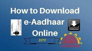 How To Download Aadhaar Card Just Under 1 Minute Easy Steps2015 HD