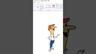 drawing of a cartoon Jetson on ma paint